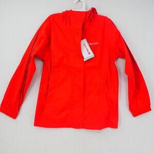 NEW Marmot Girl's Medium PreCip Eco Rain Lightweigt Jacket Victory Red